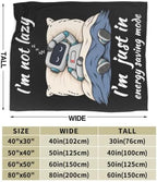 Sleepy Robot Blanket Throw Gift for Girls Women 80"X60" - Image 7