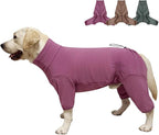 Dog Pyjamas PJS Sweater Clothes and Home Clothing Suitable for Small to Medium Breeds of Dogs, Dog Neutering Suits, Extra-Large Stretch Fabric, Four-Legged Clothes(Thickened Red, L)