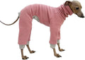 D Doggy Star Italian Greyhound Clothes Stretchy Fleeced Lining Simple Onesie Whippet for Dog Coat (XL,Simple Pink)