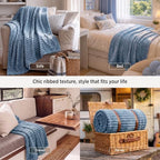 Bedsure Soft Twin XL Blanket for Bed Dorm Blue 66"x90" - Image 4