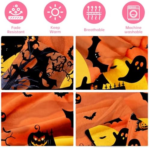 Cute Halloween Blankets for Kids/Adults, Spooky Blanket for Boy/Girls/Toddler, Throw Blanket for Couch 40"x 60" - Image 4
