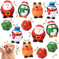 12 Pcs Christmas Latex Squeaky Dog Toy, Soft Rubber Dog Chew Toy by Vertintong