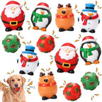 12 Pcs Christmas Latex Squeaky Dog Toy, Soft Rubber Dog Chew Toy by Vertintong