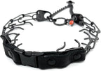 Herm Sprenger Prong Collar for Dogs Training - 2.25mm Prongs for Small Dogs with 14-19" Neck - Quick Release Buckle & Swivel Ring for Easy Use - Made of Durable Black Stainless Steel in Germany