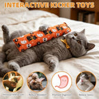 KOOLTAIL Cat Catnip Toys for Halloween, 3 Pack Durable Soft Kicker Toy Filled with Natural Catnip, Interactive Bite Resistant Chew Teeth Cleaning Gift for Indoor Cats Kitten - Image 3