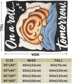 Sleepy Cinnamon Roll Blanket Throw Gift for Girls Women 80"X60" - Image 7