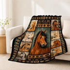 Horse Throw Blanket Horse Stuff Gifts for Kids Girls Boys Adults Women Men Soft Cozy Warm Plush Fluffy Fuzzy Fleece Blanket Decor 40''X50'' - Image 3