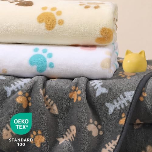 Luciphia 3 Pack Soft Fleece Dog Blankets for Medium Dogs Puppy Cats,30"x20" - Image 3