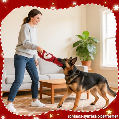 Christmas Dog Toys 3 Pack No Stuffing Squeaky Gift - Image 6