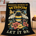 Bee Blanket for Girls Women Boys Men Adults Kids Soft Cozy Fleece Bee Floral Insect Throw Blankets Gifts Warm Flannel Plush Lightweight Decor for Couch Bed Sofa 80"X60" by Unknown