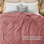 Bedsure Soft Queen Size Blanket for Bed Dusty Pink 90"x90" - Image 6