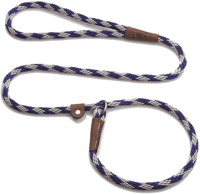 Mendota Pet Slip Leash - Dog Lead and Collar Combo - Made in The USA - Amethyst, 1/2 in x 6 ft - for Large Breeds