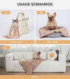 1 Pack 3 Blankets Super Soft Fluffy Cute Bone Pattern Pet Blanket Flannel Throw for Dog Puppy Cat Pink/Brown/Purple Medium - Image 2