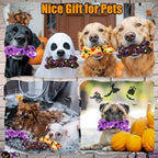 6 Pack Halloween Dog Squeaky Bone Toys Halloween Plush Interactive Dog Pets Birthday Bone Shape Stuffed Chew Toys for Puppy Small Medium Large Squeak Toss Play - Image 5