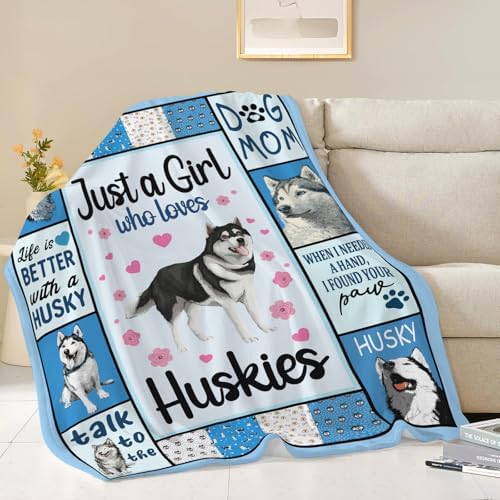 Husky Throw Blanket Husky Puppy Stuff Gifts for Dog Lover Kids Girls Boys Adults Women Men Soft Cozy Warm Plush Fluffy Fuzzy Fleece Blanket Decor 60''X80'' - Image 4