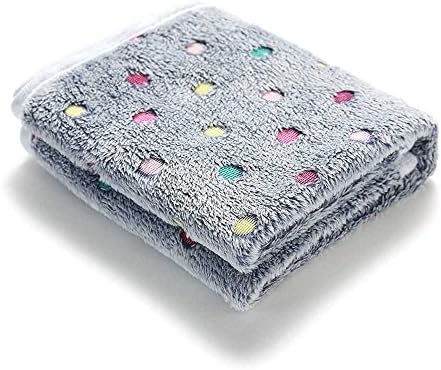1 Pack 3 Blankets Super Soft Cute Dot Pattern Pet Blanket Flannel Throw for Dog Puppy Cat Blue/Purple/Grey Large - Image 6