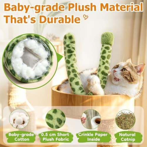 ETEKYER Cat Toys Tail, 2 Pack, 23.8 Inches Indoor Catnip Cat Kicker Toy - Image 4