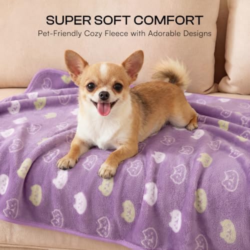 Luciphia 3 Pack Soft Fleece Dog Blankets for Medium Dogs Puppy Cats,30"x20" - Image 3