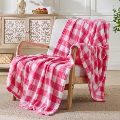 BEDELITE Buffalo Plaid Flannel Fleece Twin Blanket for Couch & Bed - Image 6