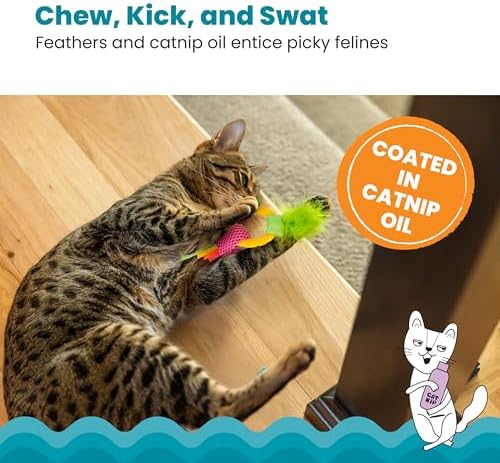 Catstages Dental Pineapple Soothing Coated Catnip Teether Cat Toy, 6.2" - Image 4
