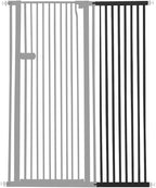 Lumizone Extra Tall Cat Gate Extension Kit 55.12" High 16.73" Wide Black | Tall Pet Gate Dog Gate for Doorway Hallway Stairs Pressure Mounted Extra Wide 1.37" Gap No Drilling