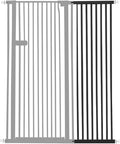 Lumizone Extra Tall Cat Gate Extension Kit 61.02" High 16.73" Wide Black | Tall Pet Gate Dog Gate for Doorway Hallway Stairs Pressure Mounted Extra Wide 1.37" Gap No Drilling