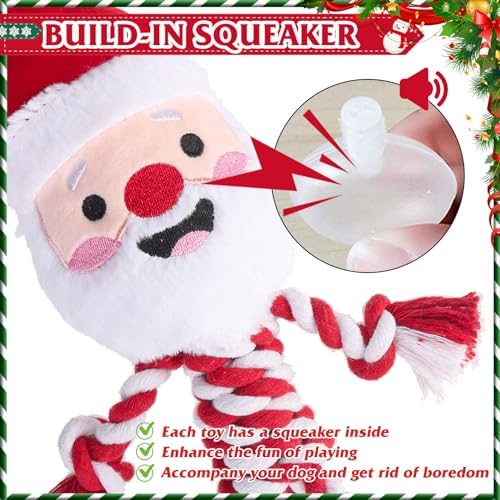 PUPTECK Christmas Dog Squeaky Chew Toys 3 Pack - Image 3