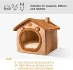 Cat Beds for Indoor Cats, Cute Christmas Plaid Cat Bed Cave - Image 6