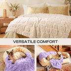 Luciphia 2 Pack Small Dog Blanket, Cozy Fleece Throw for Puppy Cat,57"x40" - Image 4