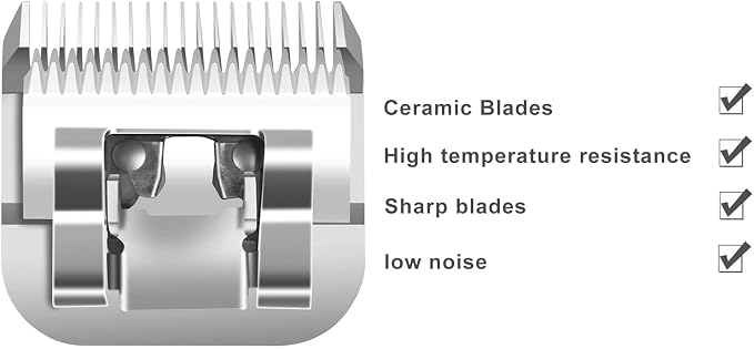 Dog Grooming Ceramic Blades Set,Compatible with Andis,Oster A5,Wahl KM10 | Cut Length 1/8"(3.2mm) to 3/8”(9.5mm) ,Include 7FC/5FC/4FC 3 pack