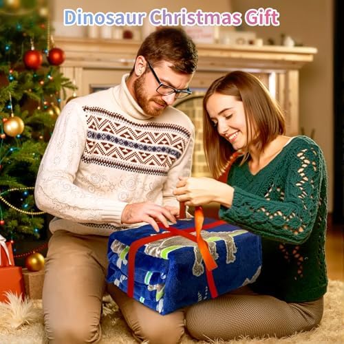 COMFAR Dinosaur Blanket for Boys, Dinosaur Glow in The Dark Blanket for Kids/Toddler/Baby, Soft Fleece Blankets and Throw, Birthday 40"x 50" - Image 5