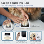 Inkless Pet Paw Print Kit,Dog Nose Print Kit,Ink Paw Print Ornament for Dogs Cats,Clean Touch Ink Pad,Mess Free,Pawprints Memorial Keepsakes,Pets Paw Print Impression Kit-XL 4 Pack - Image 4