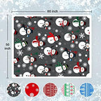 Touchat Sherpa Christmas Throw Blanket, Fuzzy Fluffy Soft Cozy Blanket, Fleece Flannel Plush Microfiber Blanket for Couch Bed Sofa (50" X 60", Snowman) - Image 7