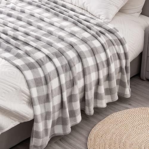 BEDELITE Buffalo Plaid Flannel Fleece Twin Blanket for Couch & Bed - Image 2