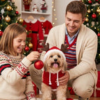 Huhumy 2 Pcs Dog Christmas Sweater with Hat, Knitted Pet Clothes, M - Image 4