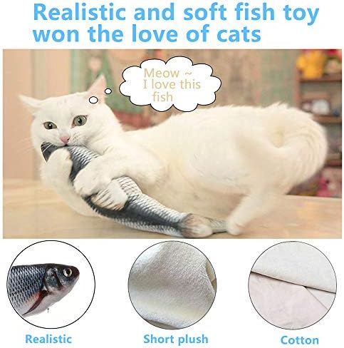 Tocirelo Cat Toys Flopping Fish with Catnip, Moving Interactive Cat Toy - Image 4