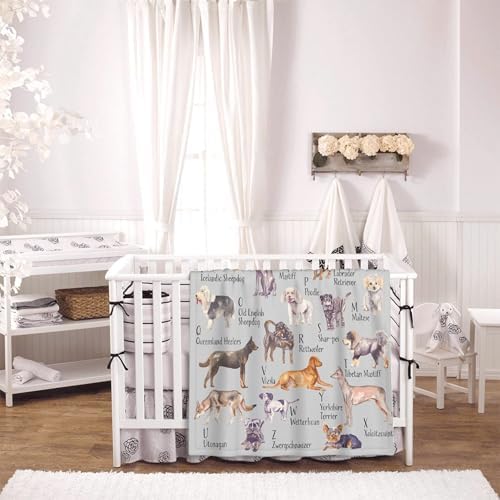Dog Type Blanket, Dog Alphabet Truck Blankets, Gift for Girls Dog Type Lover, 60"x80" Soft Lightweight Plush Throw Blanket for Couch Bed Sofa Decoration - Image 3