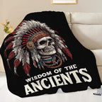 Native American Blanket for Girls Women Boys Men Adults Kids Soft Cozy Fleece Indian Skull Throw Blankets Gifts Warm Flannel Plush Lightweight Decor for Couch Bed Sofa 60"X50" - Image 3