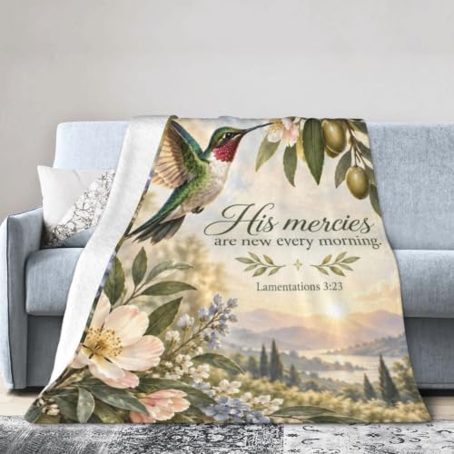 Hummingbird Blanket Christian Throw Stuff Gifts for Women 60"x50" - Image 2