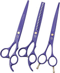 Purple Dragon 7.0 inch Professional Dog Grooming Hair Cutting Scissor | Japan 440C Stainless Steel, for Pet Groomer or Family DIY Use