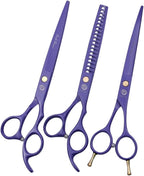 Purple Dragon 7.0 inch Professional Dog Grooming Hair Cutting Scissor | Japan 440C Stainless Steel, for Pet Groomer or Family DIY Use