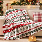 BEDELITE Christmas Stripe Twin Blanket for Decor & Gift, Red Green, 60"x80" by BEDELITE