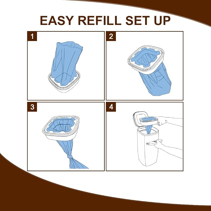 42 FT Jumbo Refill Pet Waste Bags Compatible with Pet Dogs Genie Dog Waste Disposal System Pails, Up to 6 months of Supply,EVOH Ultimate Odor Control Dog Poop Bags,3 Pack