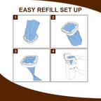 42 FT Jumbo Refill Pet Waste Bags Compatible with Pet Dogs Genie Dog Waste Disposal System Pails, Up to 6 months of Supply,EVOH Ultimate Odor Control Dog Poop Bags,3 Pack