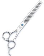 Moontay 8" Professional Dog Grooming Scissors Set of 5 with Pet Comb & Bag | Pet Grooming Chunkers Shears for Dog, Curved Dog Grooming Scissors, Thinning Shears for Dog with Grooming Comb, Silver
