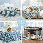 LE SURE Waterproof Dog Blankets for Large Dogs Cute Cozy 3D Jacquard,50x60 - Image 5