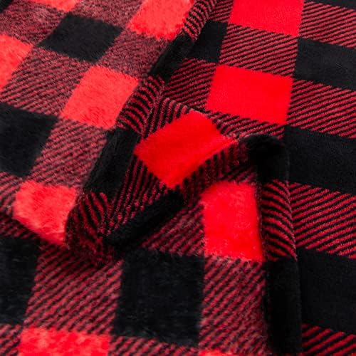 BEDELITE Christmas Fleece Twin Blanket for Couch & Bed, Red & Black - Image 5