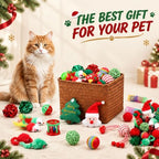 Foilswirl 150 Pcs Christmas Cat Toys Set, Red Green Indoor Kitten Toys - Image 2