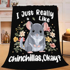 Chinchilla Blanket for Girls Women Boys Men Adults Kids Soft Cozy Fleece Chinchilla Throw Blankets Gifts Warm Flannel Plush Lightweight Decor for Couch Bed Sofa 60"X50" by Unknown