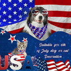 30Pcs 4th of July Dog Bandanas Bulk American Flag Pet Scarf Holiday Puppy Bandanas Washable Adjustable Patriotic Dog Bandana for 250th Anniversary Independence Day Sport Event Small Large Pet Grooming - Image 6